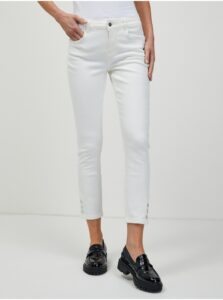 White Shortened Skinny Fit Jeans