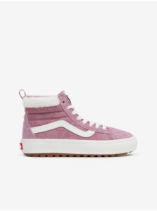 Pink Women's Ankle Leather Sneakers