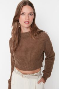 Trendyol Sweater - Brown -