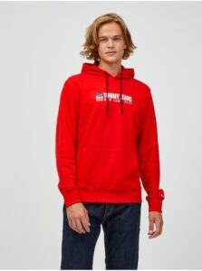 Red Men's Hoodie Tommy Jeans