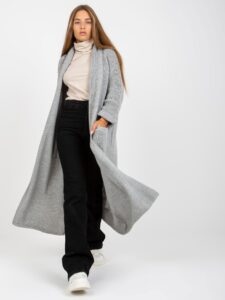 Grey maxi cardigan with the addition