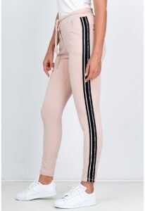 Stylish women's trousers with stripes