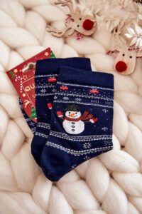 Women's Cotton Christmas Socks Snowmen