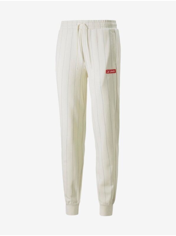 Cream Men's Striped Sweatpants Puma x