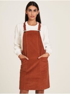 Brown corduroy dress with Tranquillo