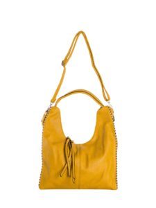 Women's dark yellow shoulder bag
