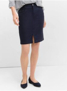 Dark Blue Short Sheath Skirt