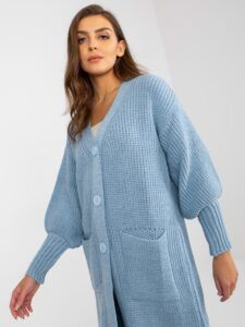 Light blue long cardigan with