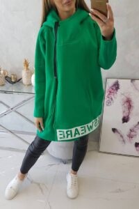 Insulated sweatshirt with green