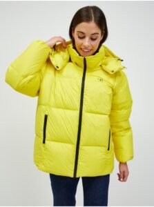 Yellow Womens Oversize Down Jacket Calvin