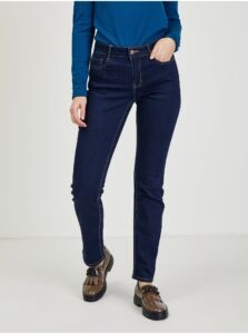 Dark blue womens straight fit jeans