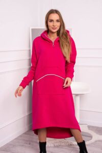 Insulated dress with hood in