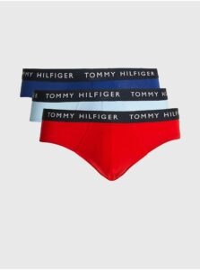 Set of three men's briefs in red and