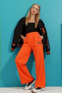 Trend Alaçatı Stili Women's Orange Elastic Waist