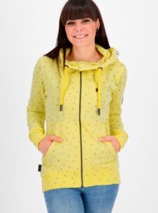 Yellow Womens Patterned Hoodie Alife and