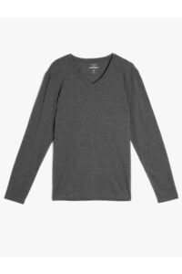 Koton T-Shirt - Gray -