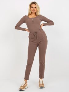 Women's brown sweatpants with