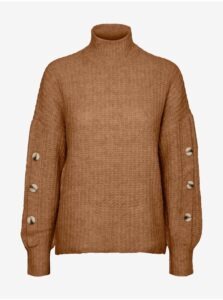 Brown sweater with turtleneck VERO MODA