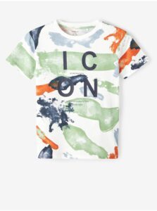 Green-white boys' T-shirt with name it