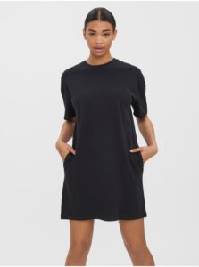 Black short basic dress with pockets VERO MODA Nella