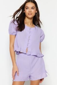 Trendyol Pajama Set - Purple