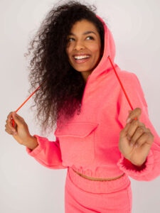 Fluo pink basic tracksuit with