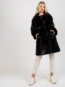 Lady's black fur coat with