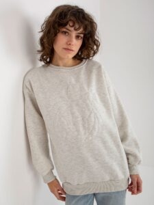 Light grey hoodless sweatshirt