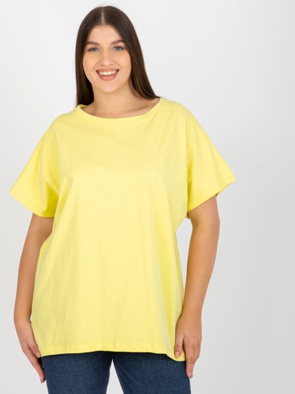 Light yellow women's basic T-shirt