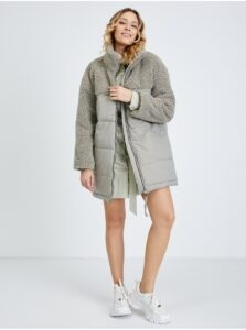 Grey winter jacket with faux fur VERO