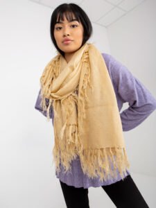 Lady's beige long scarf