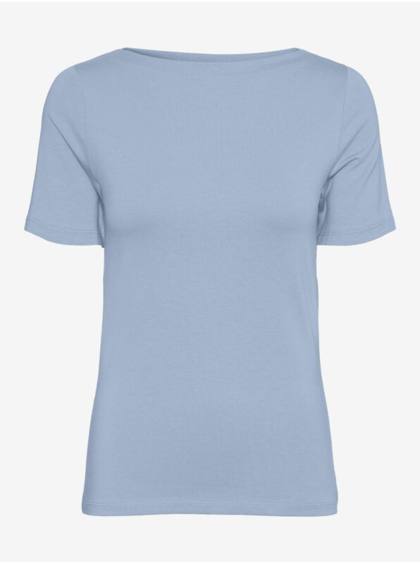 Light blue womens basic T-shirt VERO