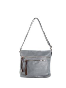 Grey women's shoulder bag with