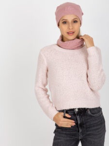 Light pink knitted cap
