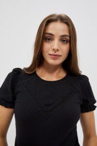 Blouse with pleated