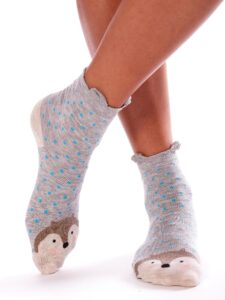 Grey women's socks with