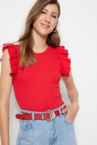 Trendyol Bodysuit - Red -