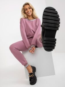 Dirty pink tracksuit with