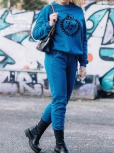 Turquoise sweatshirt LeMonada cxp0479.