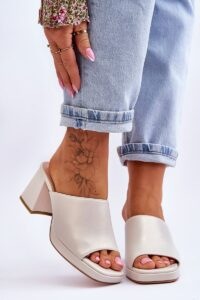 Fashionable heeled slippers Sergio Leone