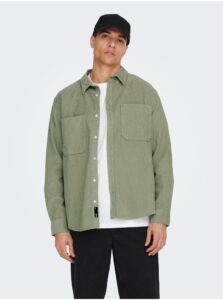 Green Mens Corduroy Outshirt ONLY &
