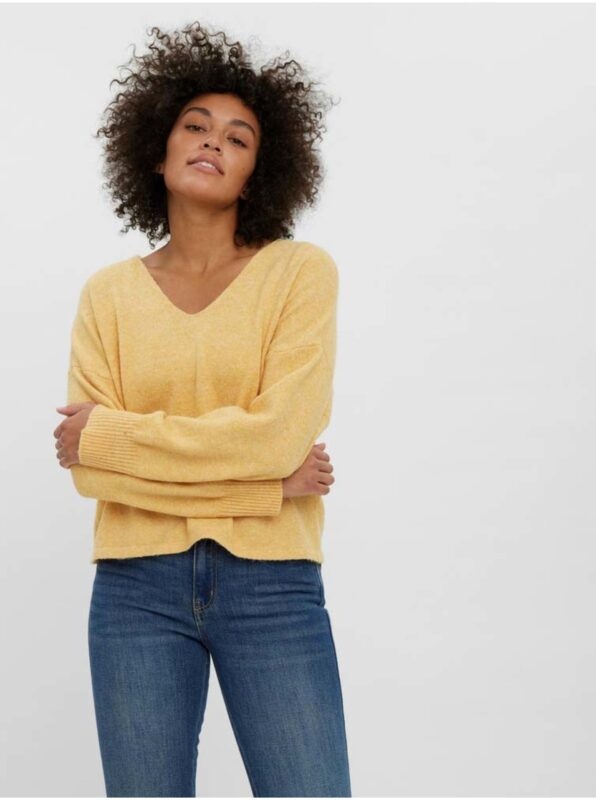 Yellow sweater VERO MODA Doffy