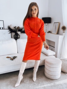 CINAMON sweater dress orange