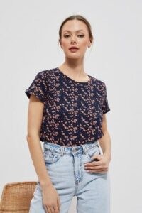 Blouse with small floral
