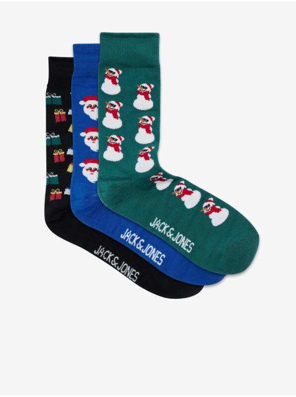 Jack & Jones Set of three pairs of Christmas socks
