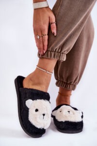 Women's fur slippers with Teddy
