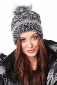 Winter cap with braids and