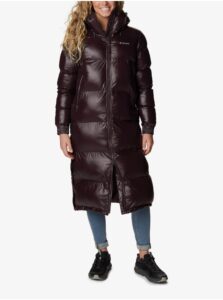 Burgundy Women's Quilted Winter Coat Hooded Columbia
