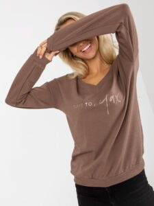 Brown cotton hoodie with