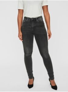 Dark gray womens skinny fit jeans